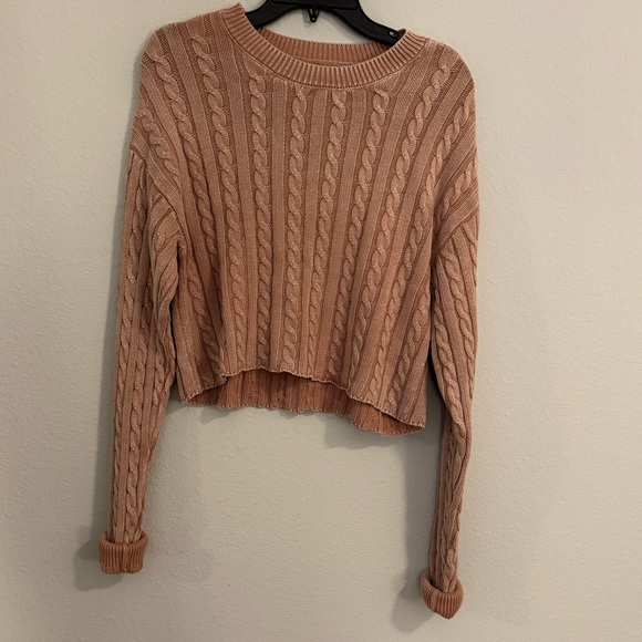 Aerie Cable Knit Cropped Sweater - Picture 1 of 2